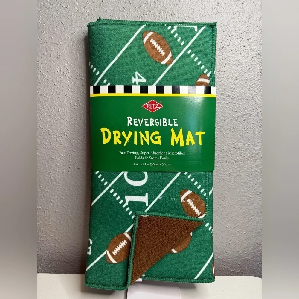 Ritz Reversible Drying Mat Footbal Go Flag